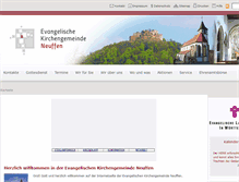 Tablet Screenshot of ev-kirche-neuffen.de